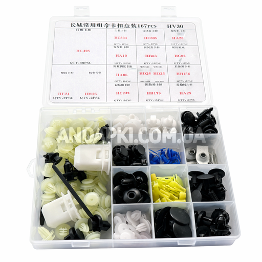 Универсальный набор клипс Nissan (167 шт)