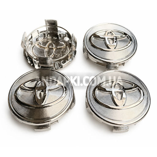 Комплект (4 шт) заглушек в литые диски Toyota D=56mm D=62mm