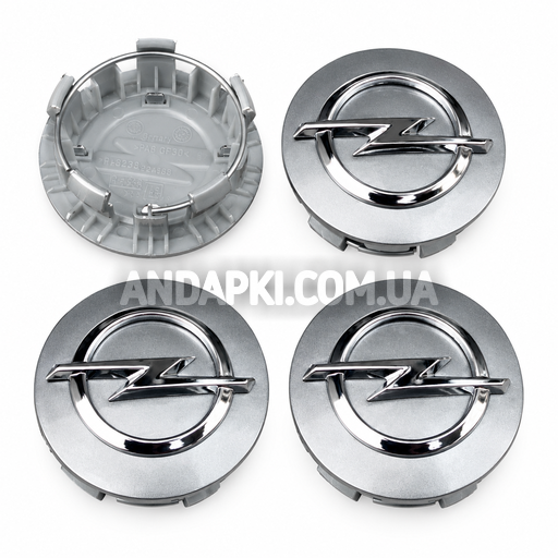 Изображение товара Комплект (4 шт) заглушок у литі диски Opel D=46 D=53 хром