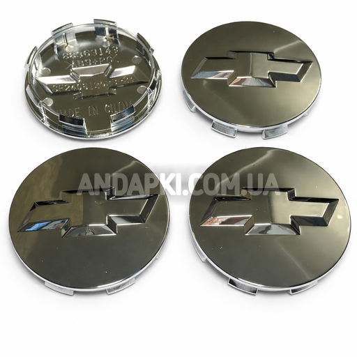 Комплект (4шт) заглушек в литые диски CHEVROLET D=76 D=83 хром