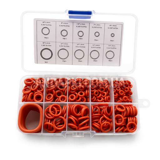 Набор силиконовых уплотнительных колец (351 шт) маслостойкие \ термостойкие