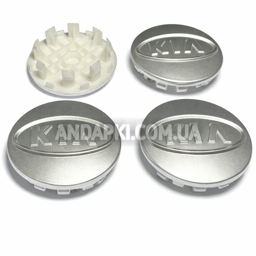Комплект (4шт) заглушок в литі диски KIA D=50 D=58 хром
