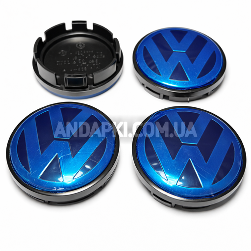 Комплект (4шт) заглушок у литі диски VW d=53 d=56mm