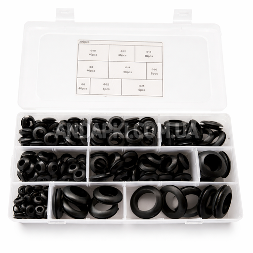 Набор резиновых втулок М6-М25 (200 шт)