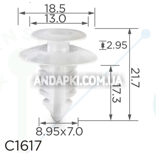 Клипса Isuzu обшивки двери