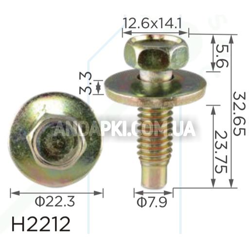Болт 8x25 Ford 384931S36 с дюймовой резьбой