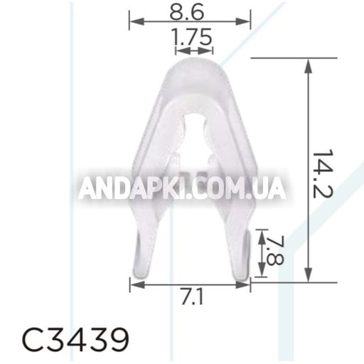 Кліпса Range Rover панелі приладів H=14.3