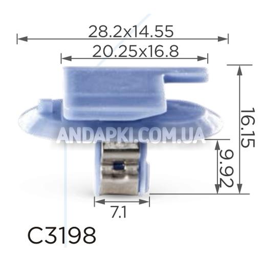 Клипса Opel 1222141 24405740 Renault 7703077477 Peugeot 8748QT Citroen 8748QT