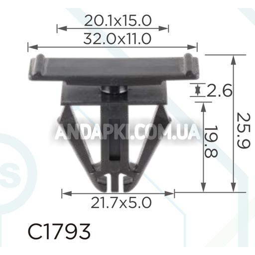 Клипса Chrysler Jeep 6508947AA