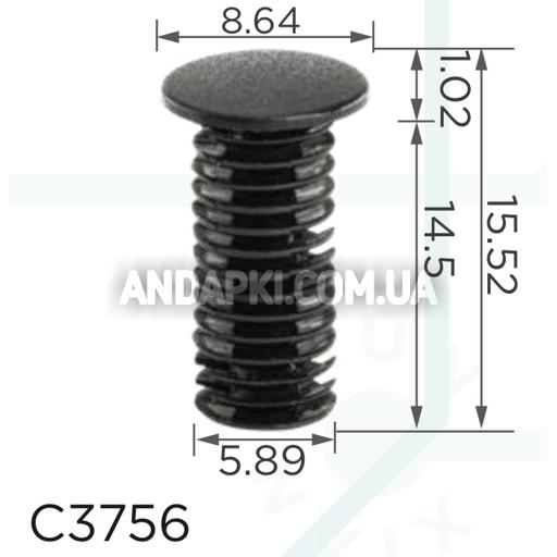 Клипса универсальная d=6 mm