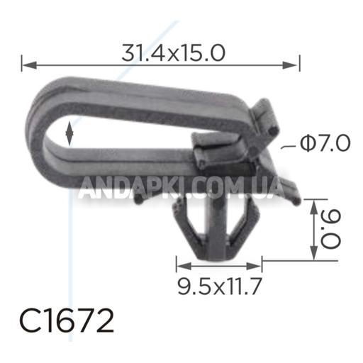 Держатель обшивки T=28.4*15.0, F=10.2