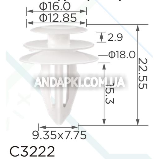 Изображение товара Клипса Nissan Infiniti 0155310481