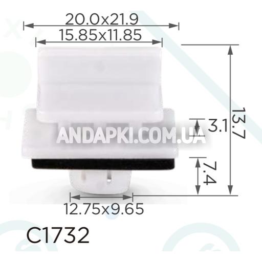 Клипса Honda Acura 91514SAA003 накладки порога