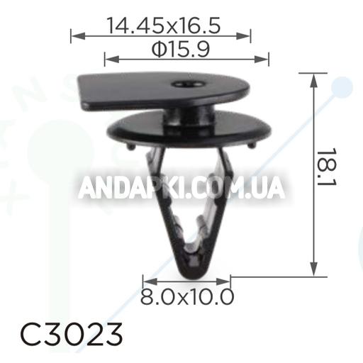 Клипса Honda 90602SJK003 крепление решетки капота