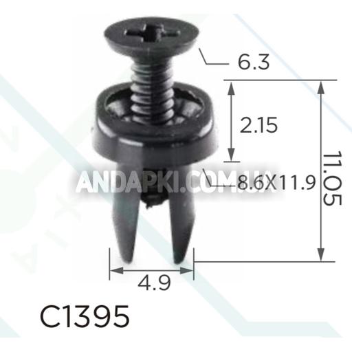 Клипса Ford Mazda Lincoln 3M8Z1502316-A 3M8Z1502316A GJ6E-50715-A GJ6E-50-715A GJ6E50715A GJ6E-50715-B GJ6E05