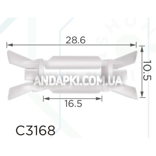 Клипса Renault 7701204862 уплотнителя двери
