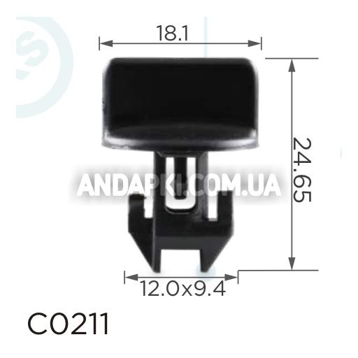 Тримач Внутрішня обробка (панель приладів - торпеда) Buick / Cadillac / Ford / GM / Oldsmobile / Pontiac GM 25535963Ford N811772-S