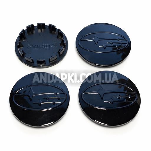 Комплект (4шт) заглушок в литі диски SUBARU D=52 D=59 ЧЕРНЫЕ